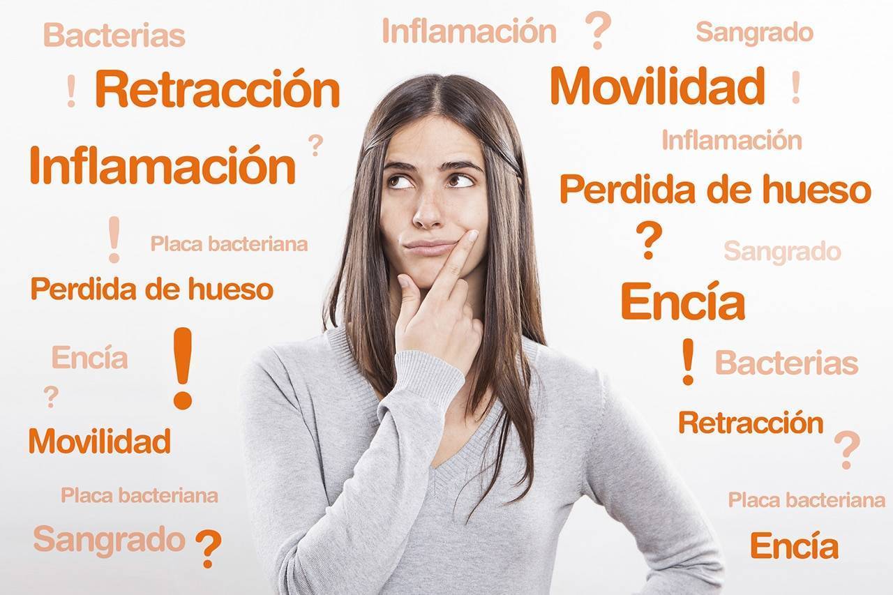 encías sanas, gingivitis y periodontitis